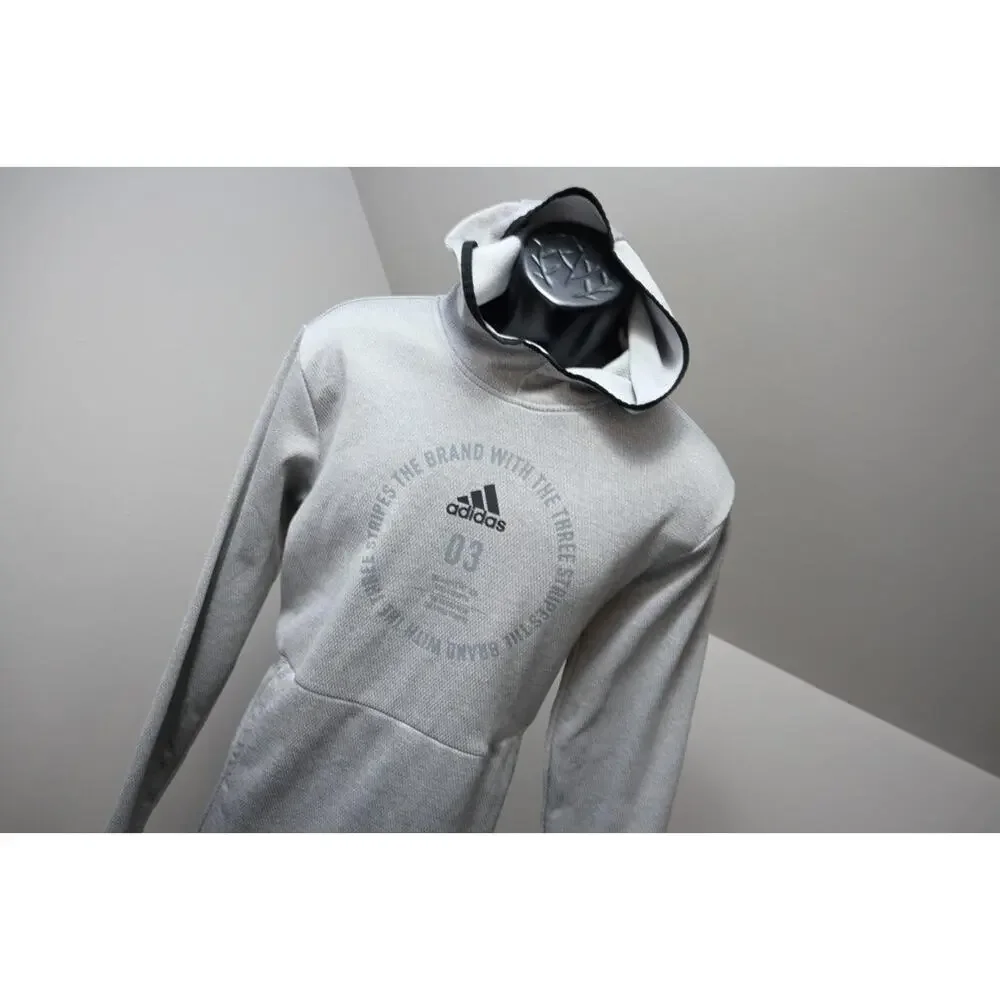 Adidas‎ Hoodie ClimaWarm Athletic Pullover Sweater Gray Mens Size Medium